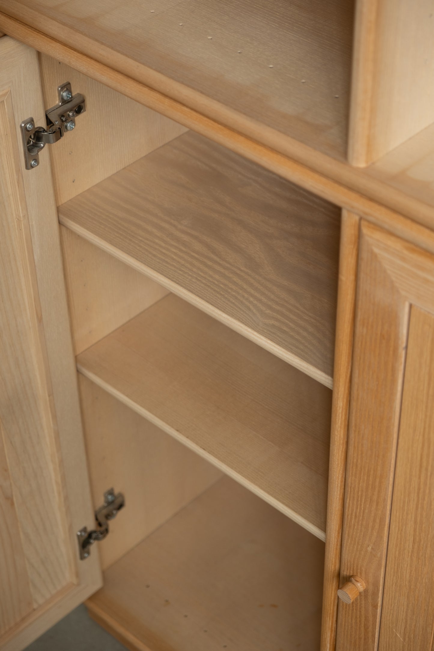 Danish ash cabinet and bookshelf