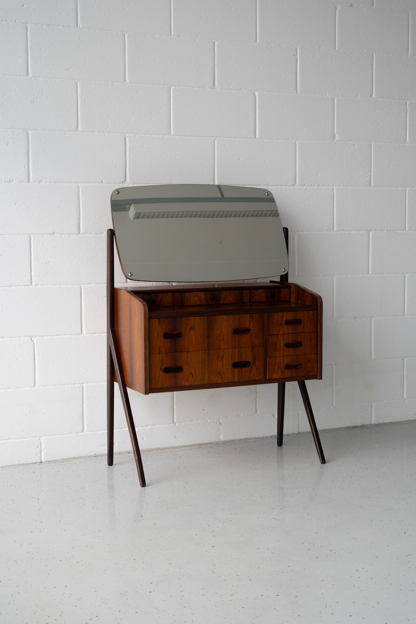 Danish rosewood vanity dresser