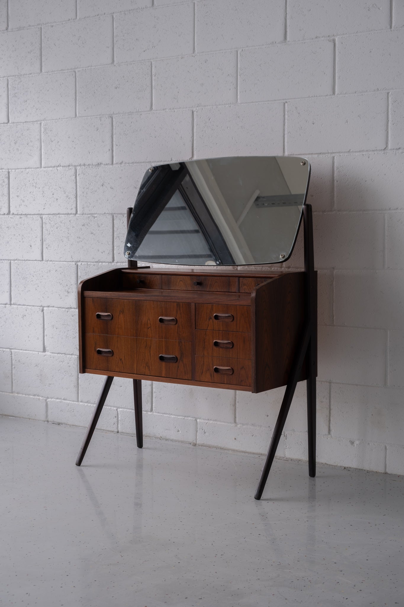 Danish rosewood vanity dresser