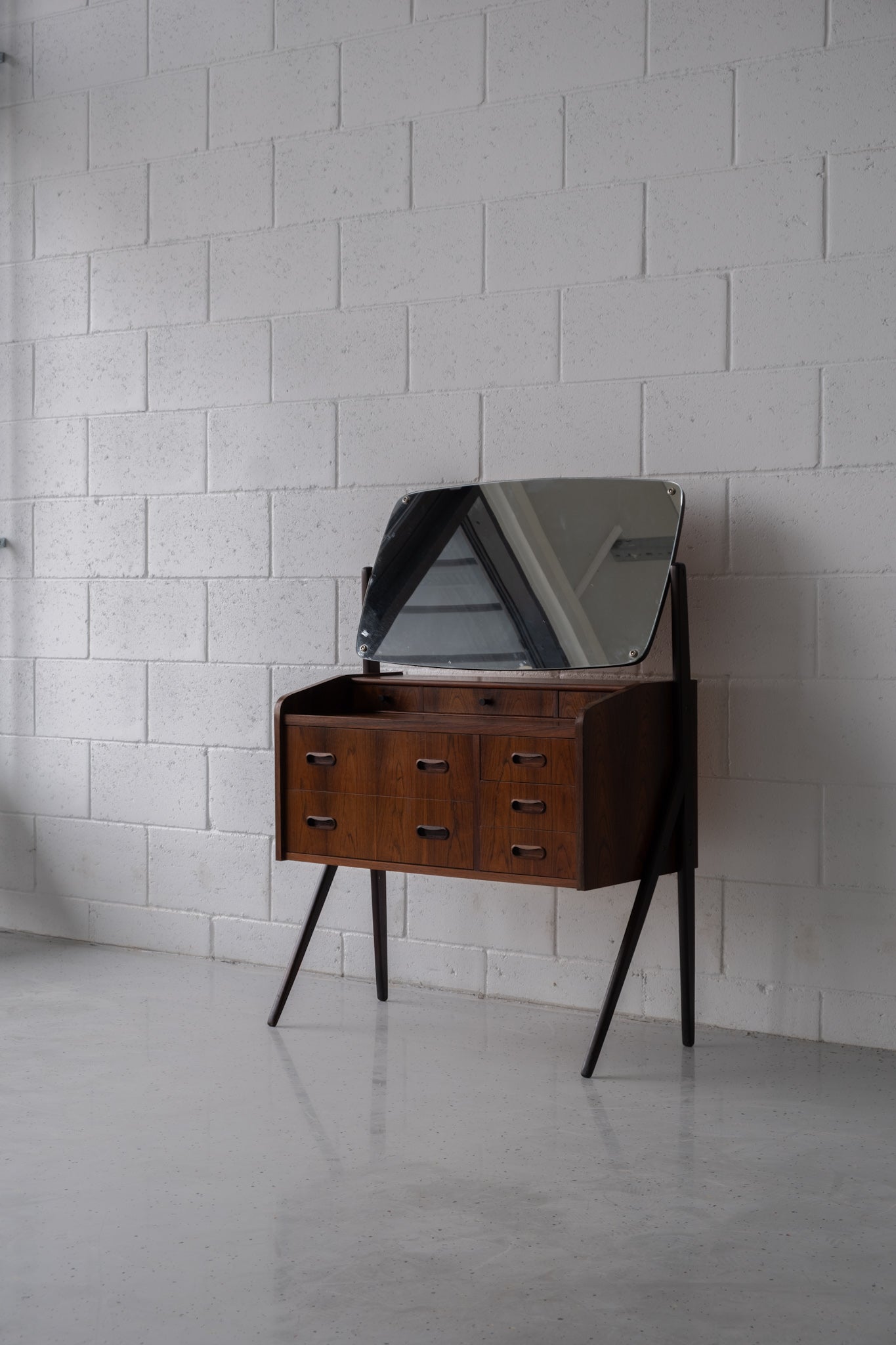 Danish rosewood vanity dresser