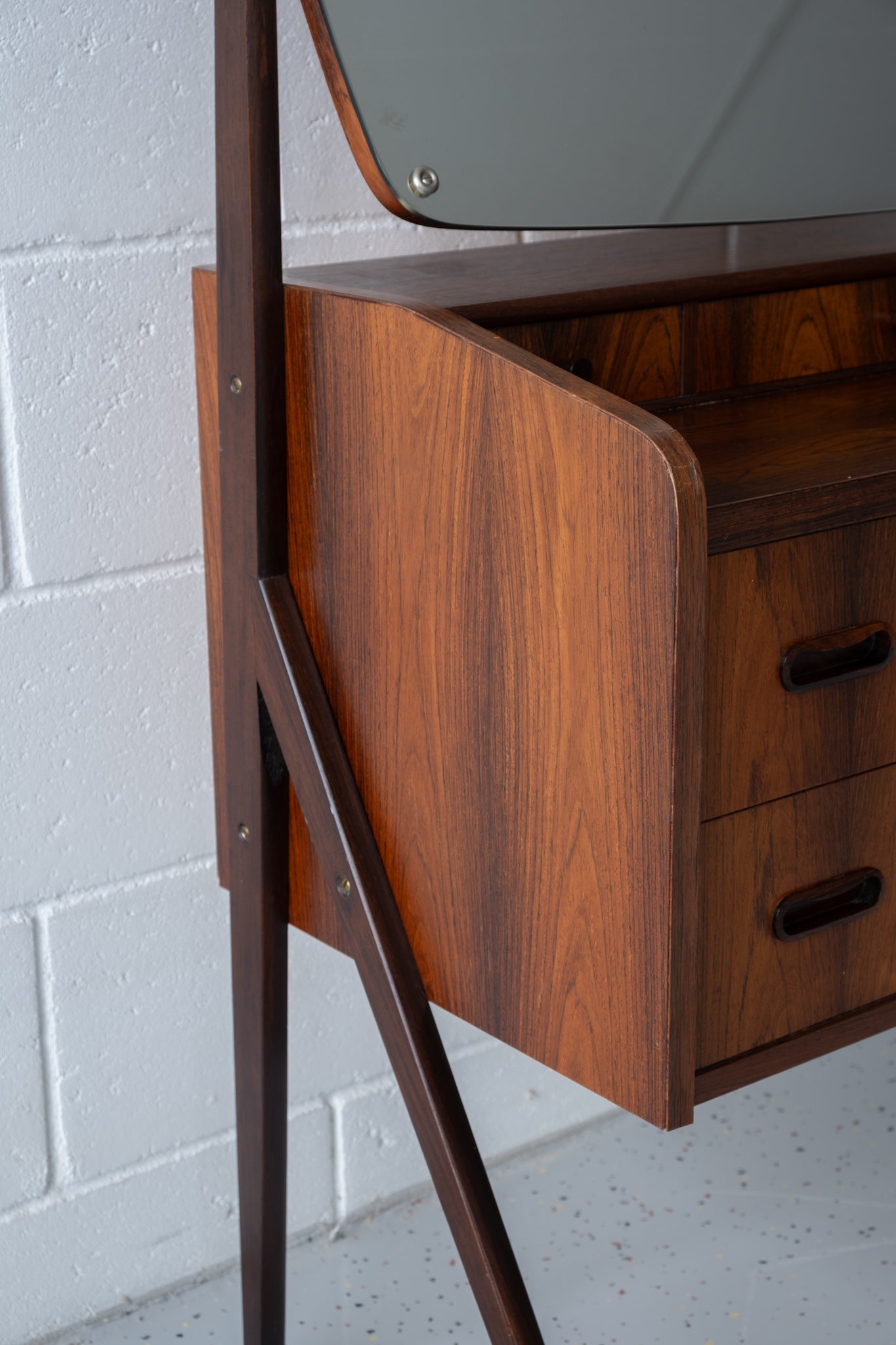 Danish rosewood vanity dresser