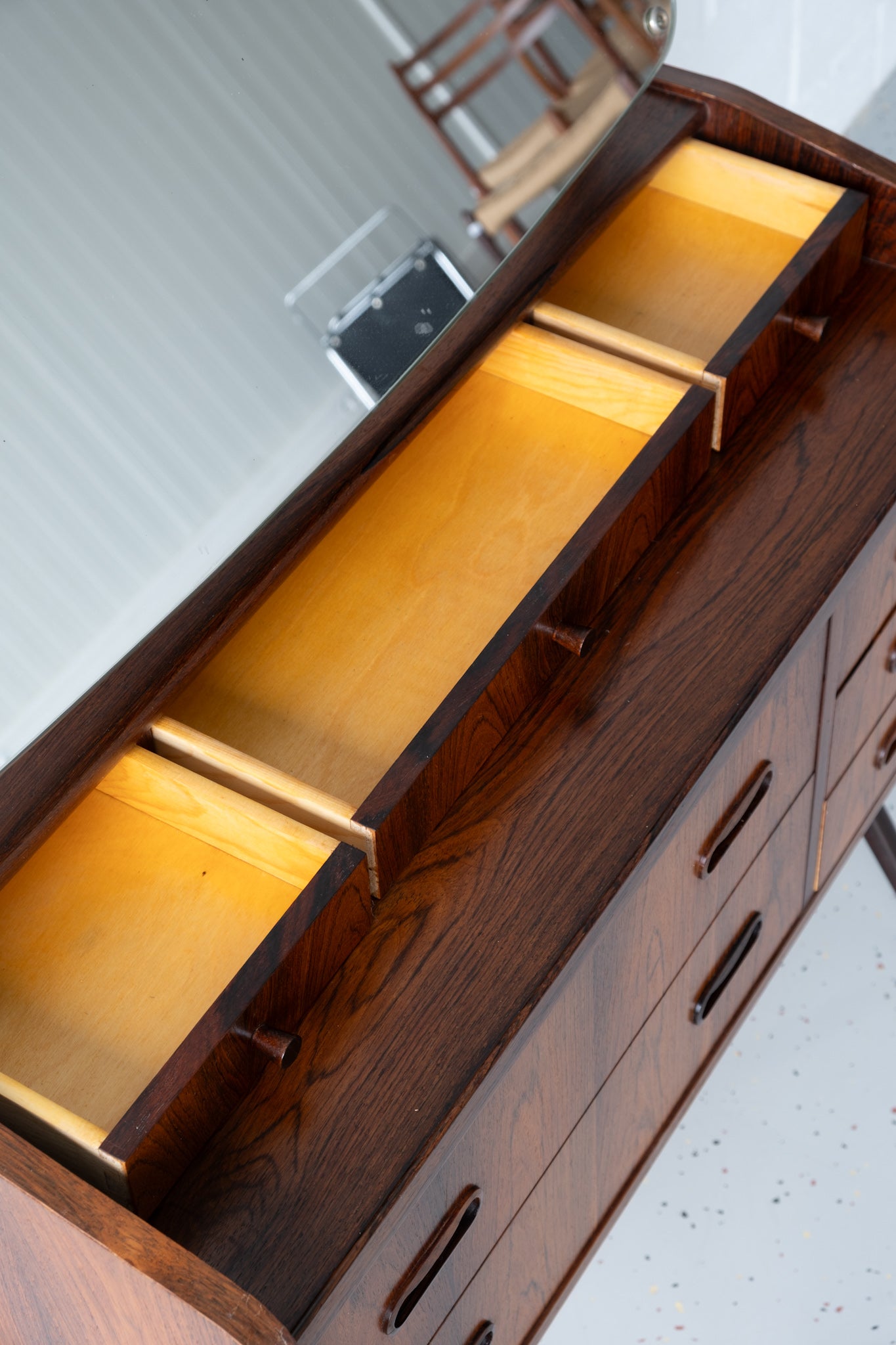 Danish rosewood vanity dresser
