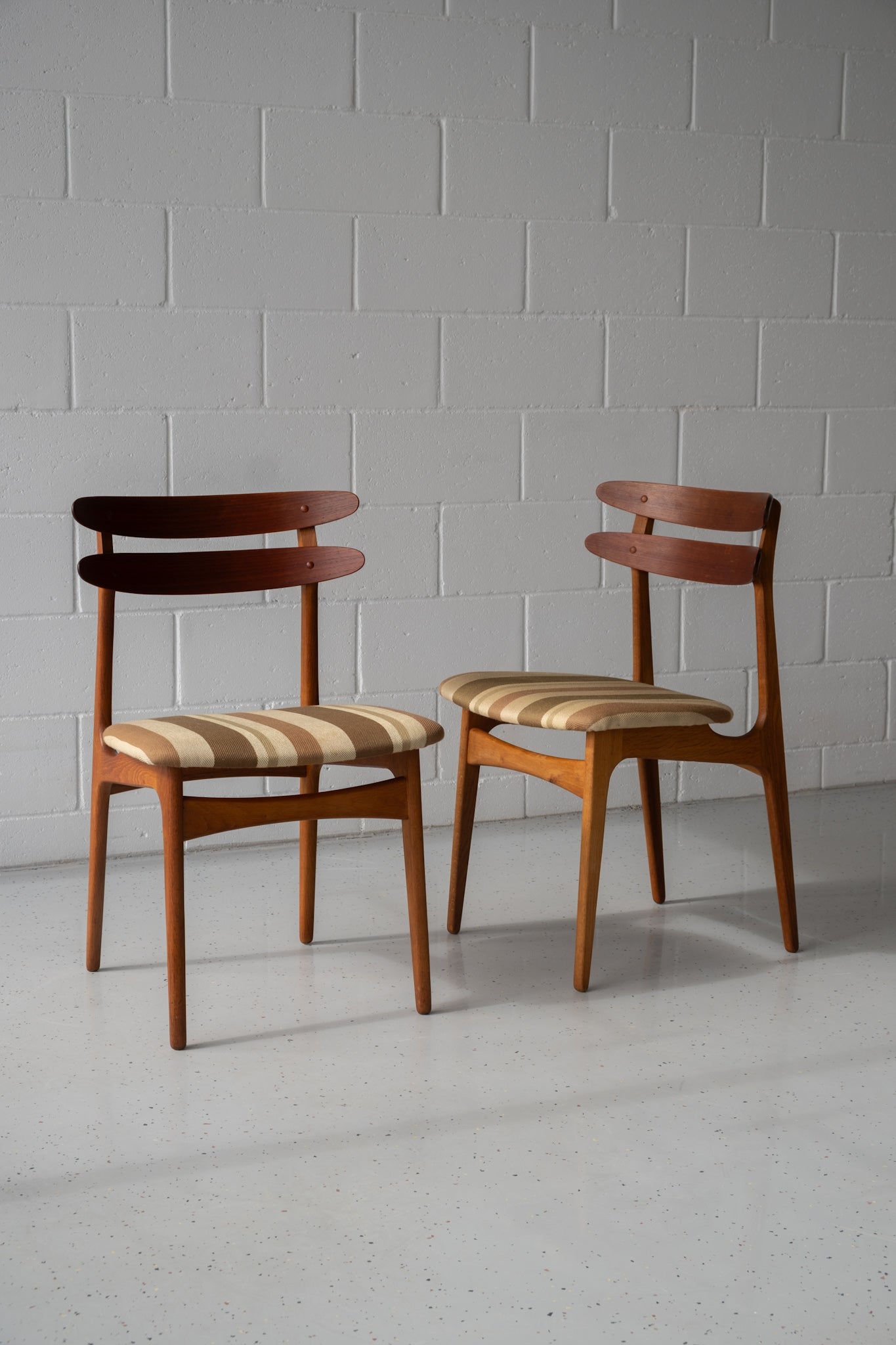 Teak & oak Danish chairs