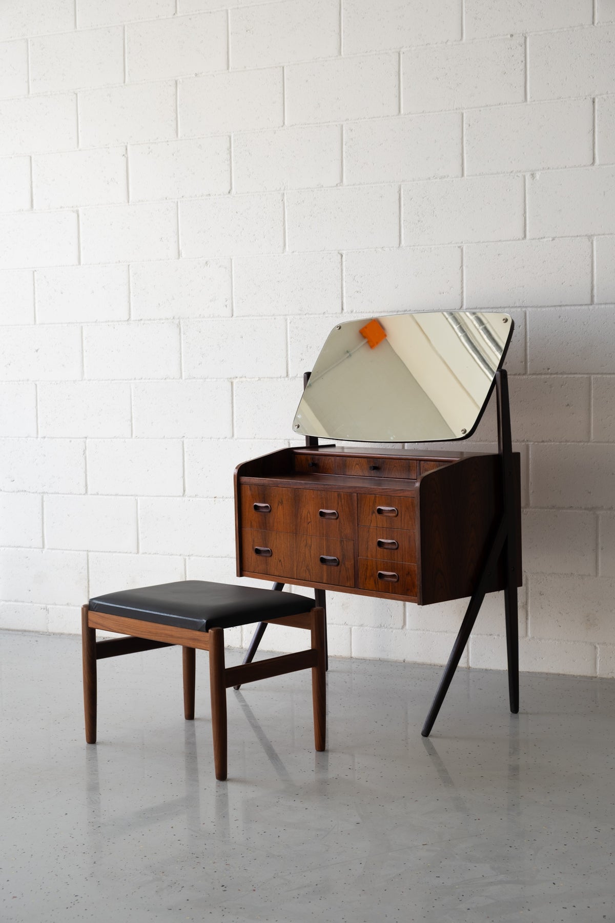 Danish rosewood vanity dresser