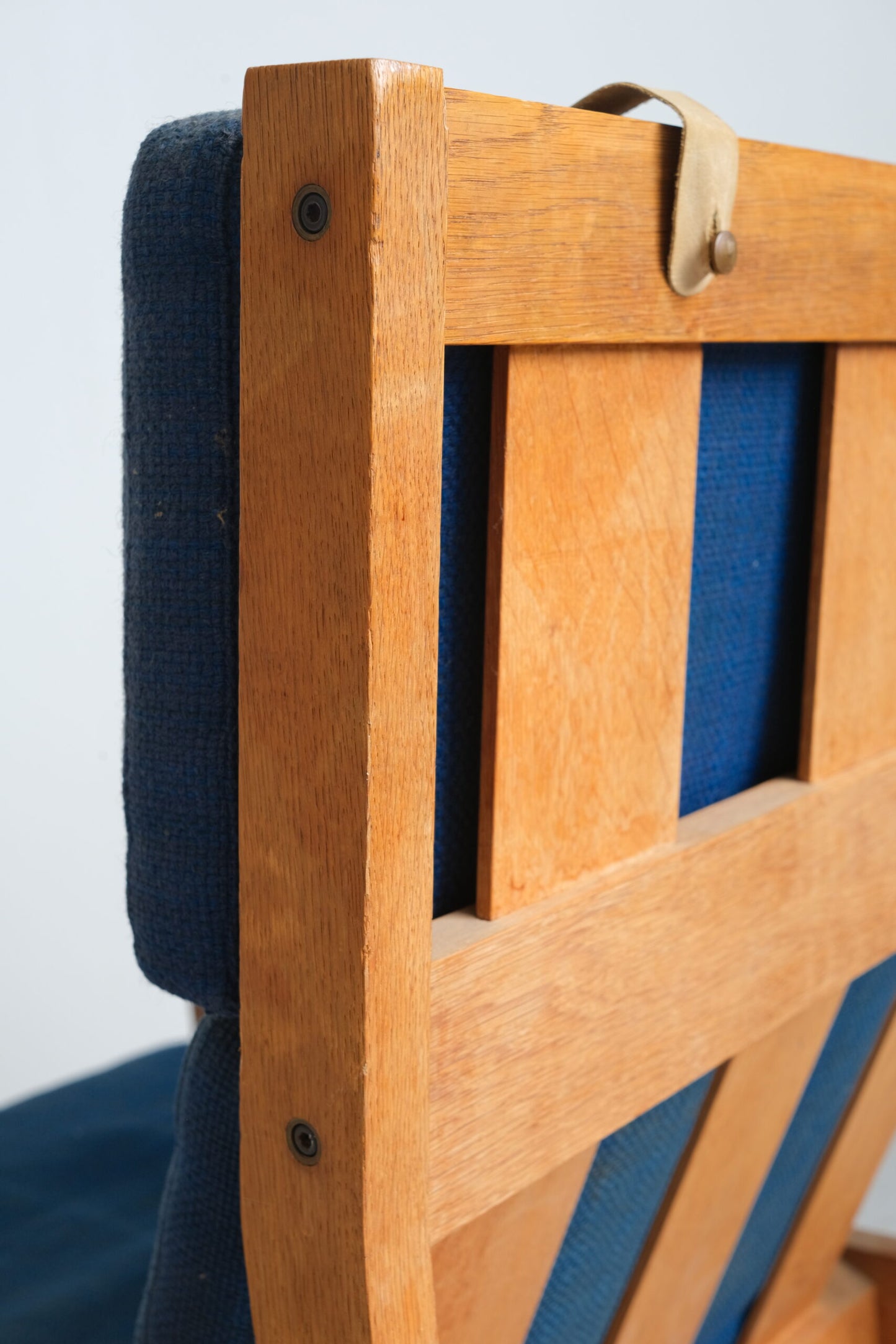 Solid oak armchair, Denmark 1970s (unrestored)