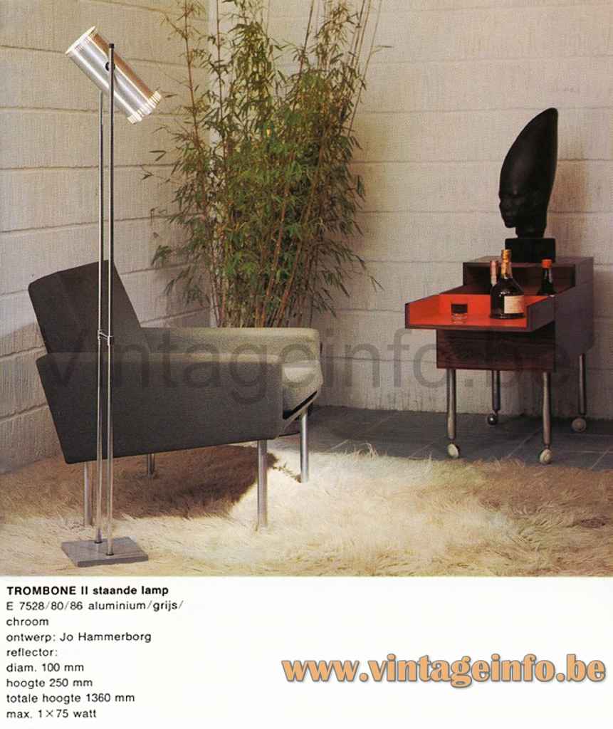 Trombone lamp by Jo Hammerborg for Fog &amp; Morup 1968