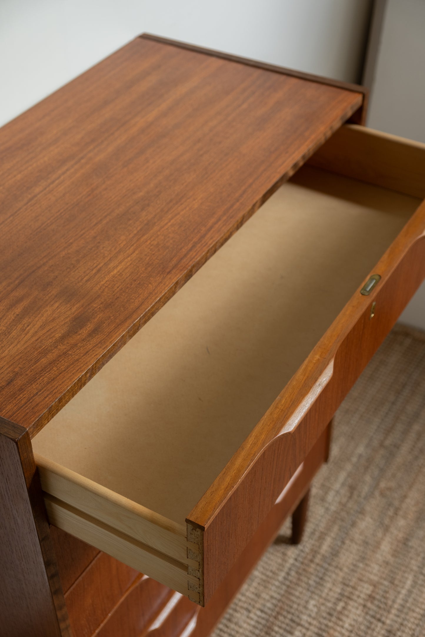 Danish teak tallboy