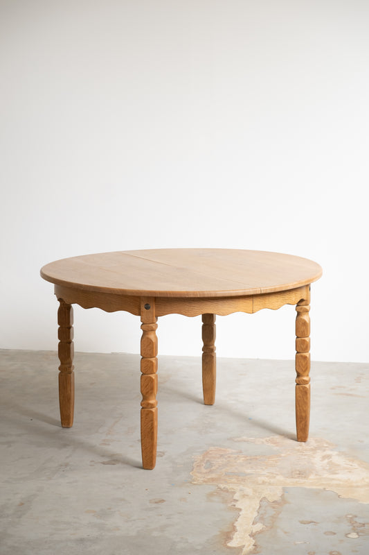 Danish solid oak dining table