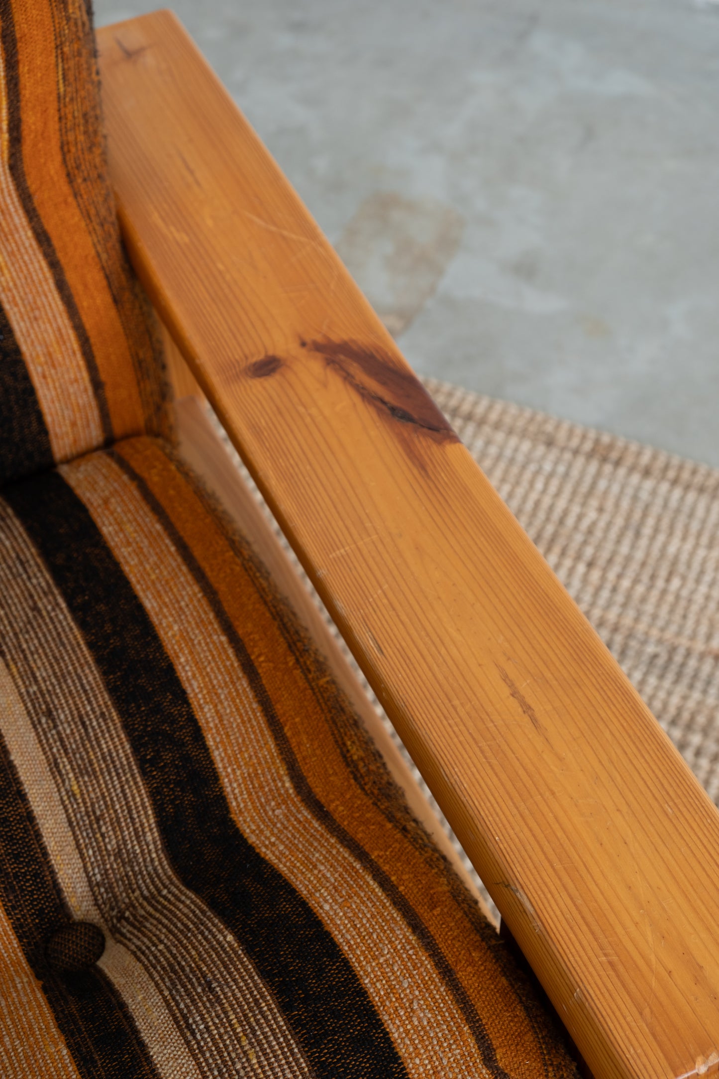 Pine armchair, 1970s Denmark