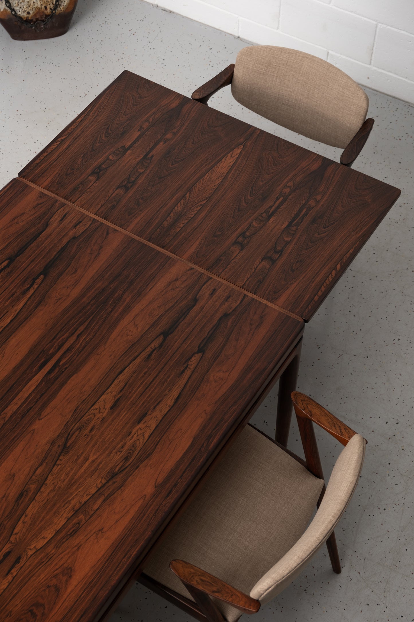 Johannes Andersen rosewood dining table for Christian Linneberg