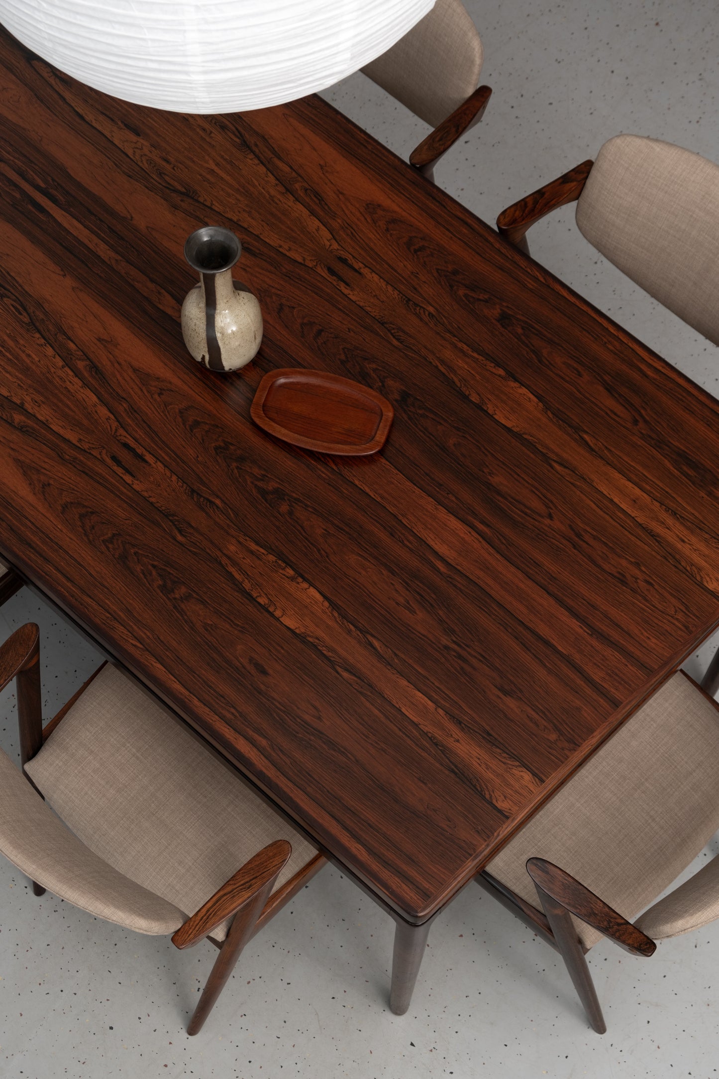 Johannes Andersen rosewood dining table for Christian Linneberg