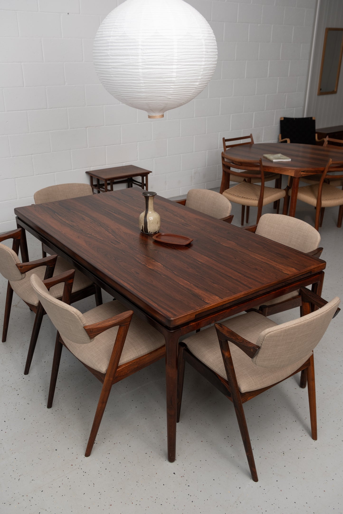 Johannes Andersen rosewood dining table for Christian Linneberg