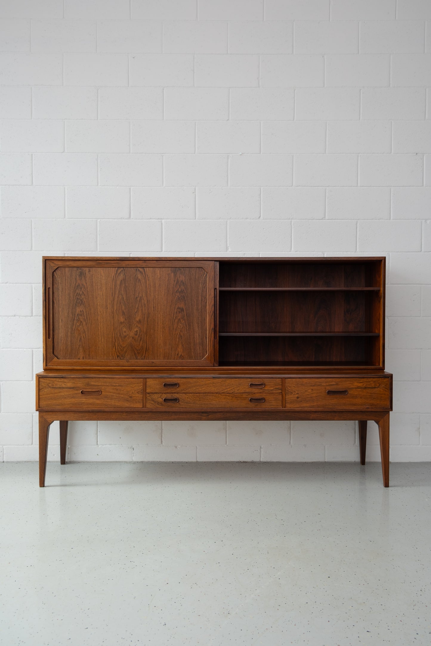 Danish rosewood high sideboard