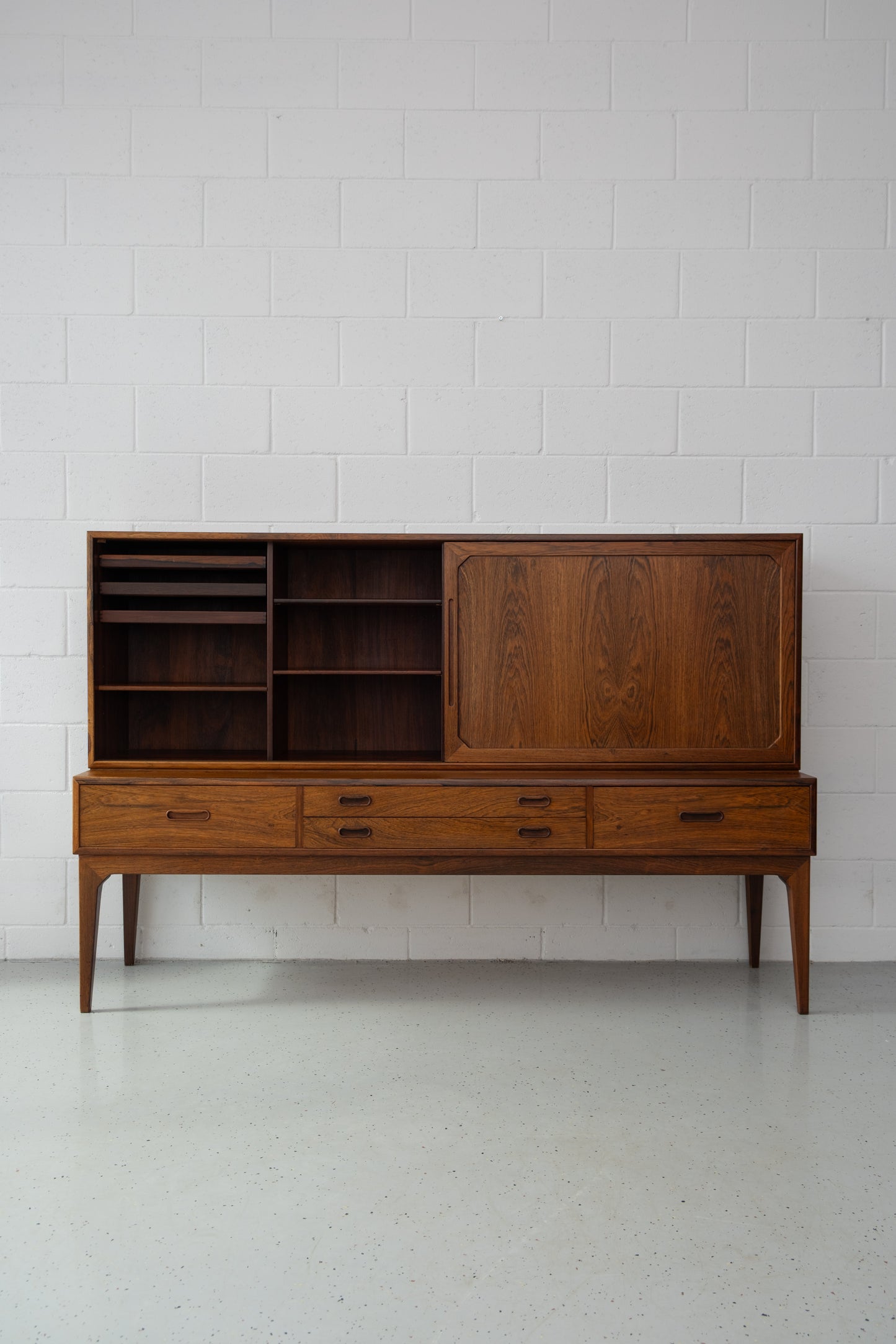 Danish rosewood high sideboard