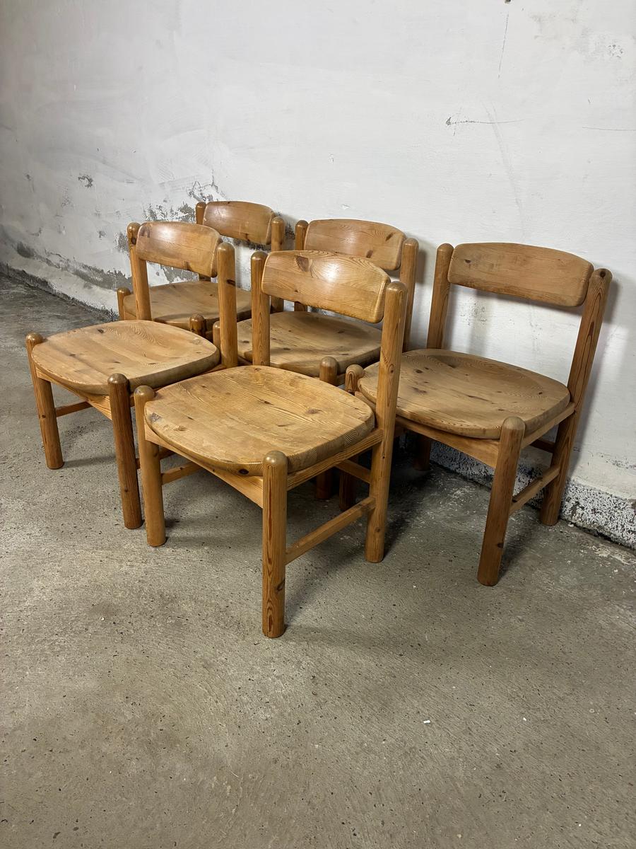 Set of 5 pine chairs from Hirtshals møbelfabrik