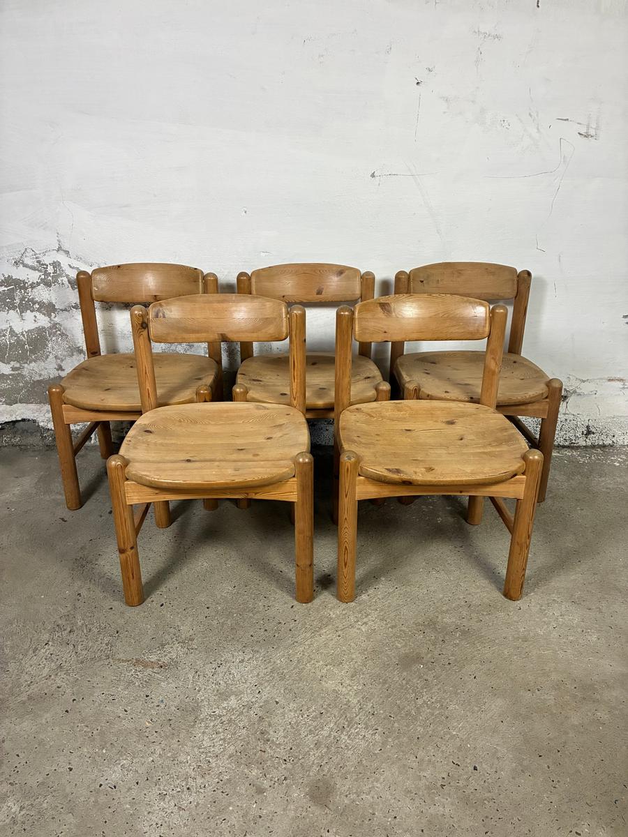 Set of 5 pine chairs from Hirtshals møbelfabrik