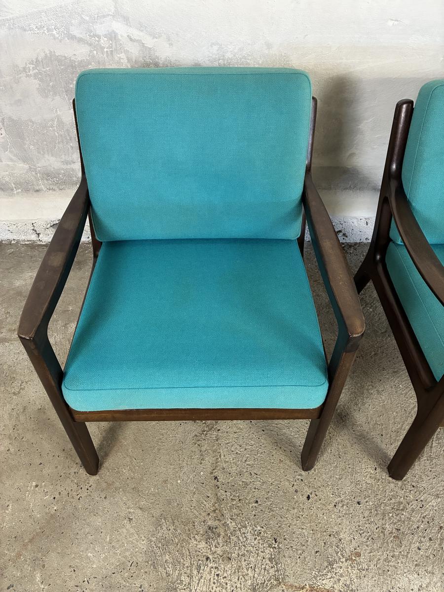 Pair of Ole Wanscher lounge chairs model Senator