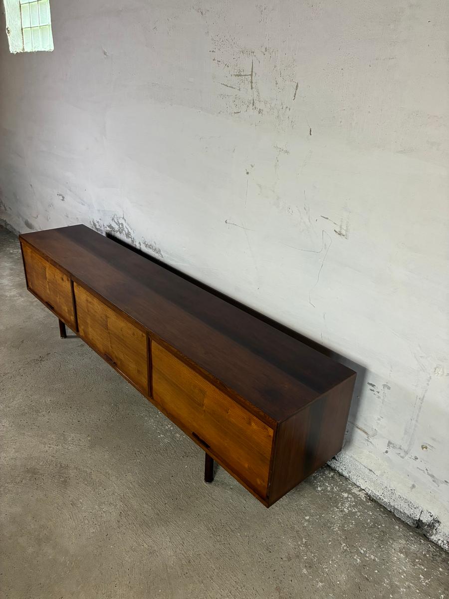 Low and Long rosewood sideboard with tambour doors