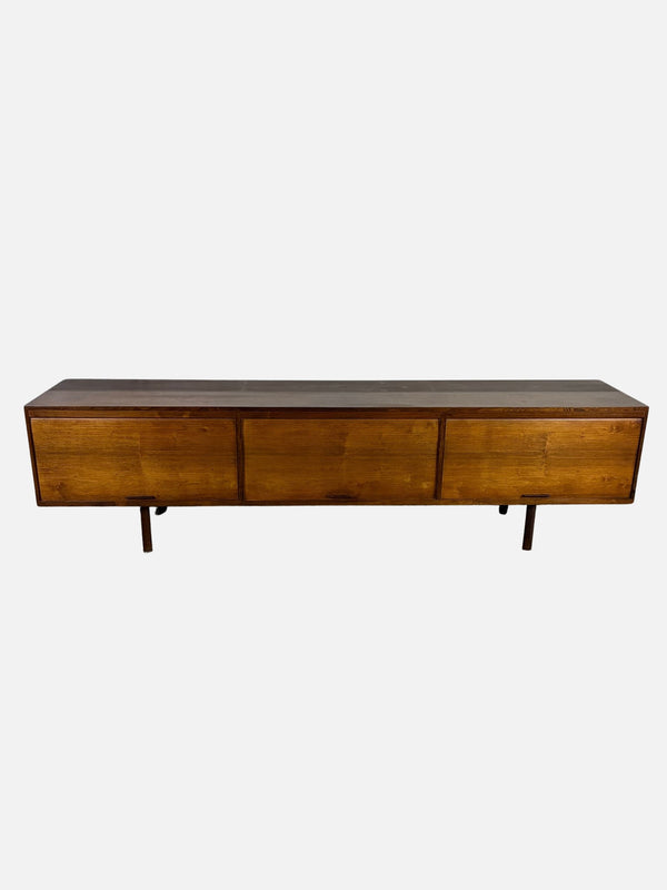 Low and Long rosewood sideboard with tambour doors