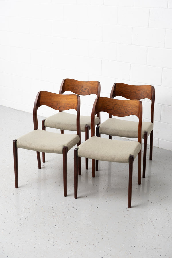 N.O. Møller Model 71 Rosewood, set of 4 (pre-order)