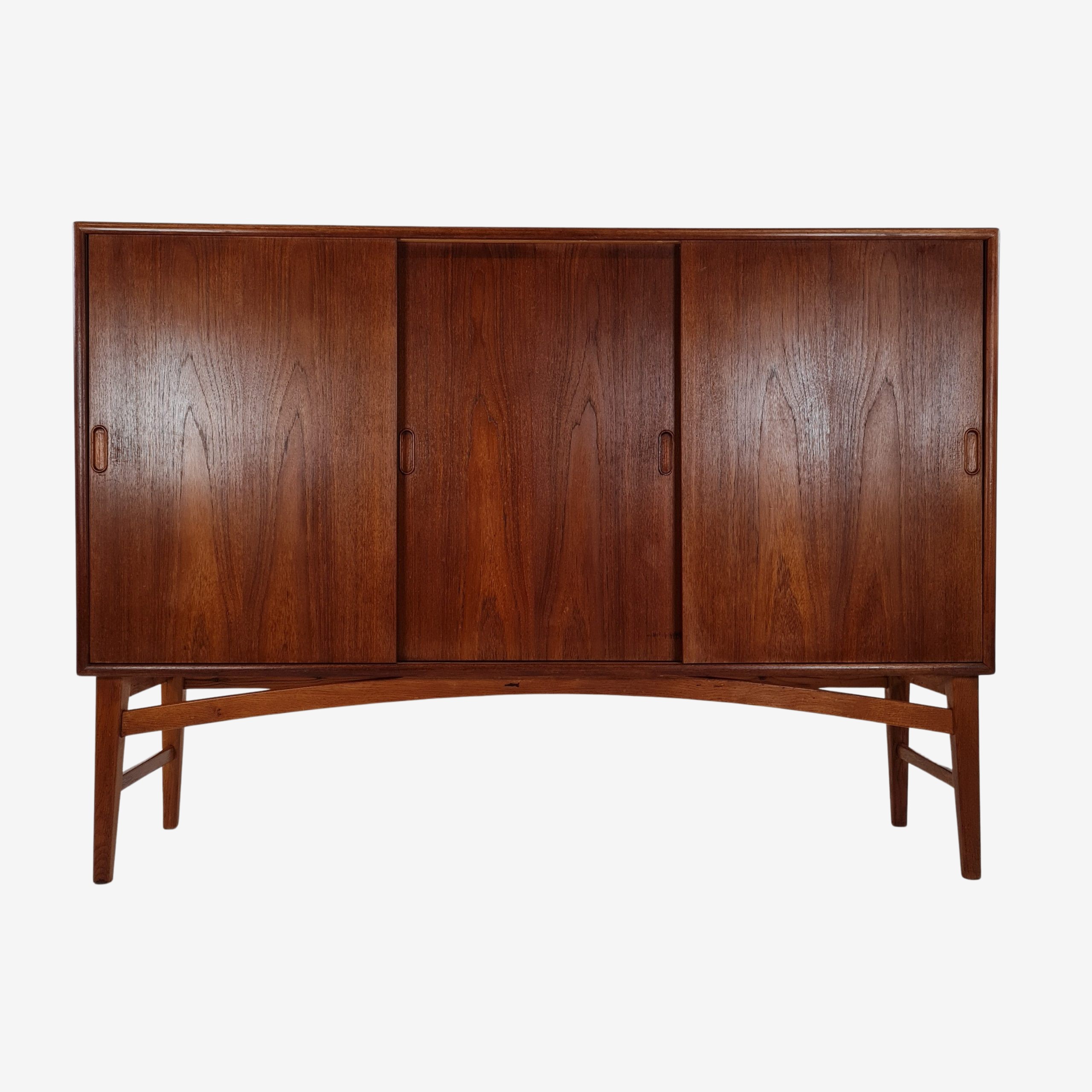 Sideboard with three sliding doors | Teak and frame in Beech
