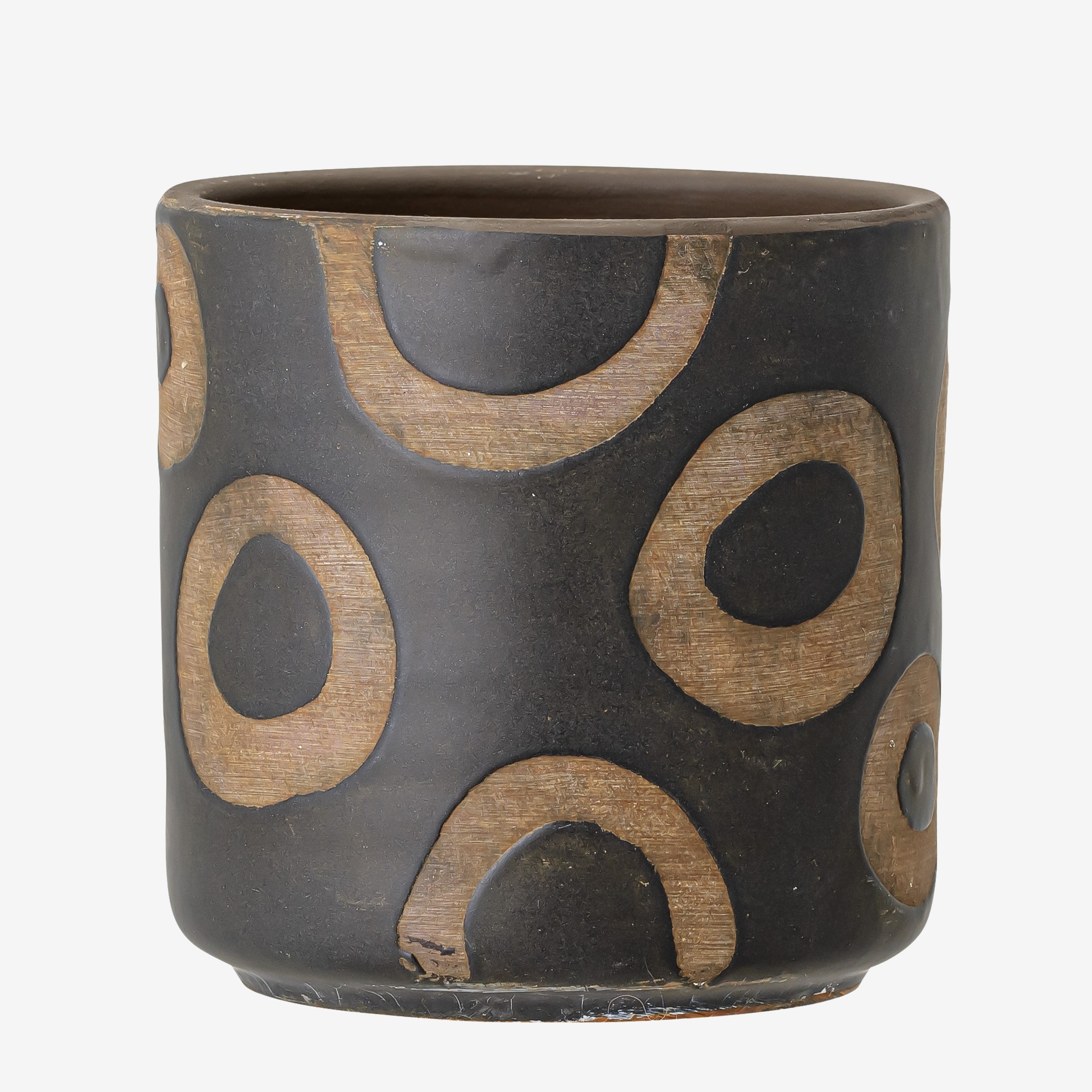Flowerpot Hider | Ceramics | Black & terracotta