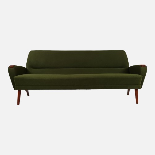 Sofa | Green wool fabric | Teak nails and legs