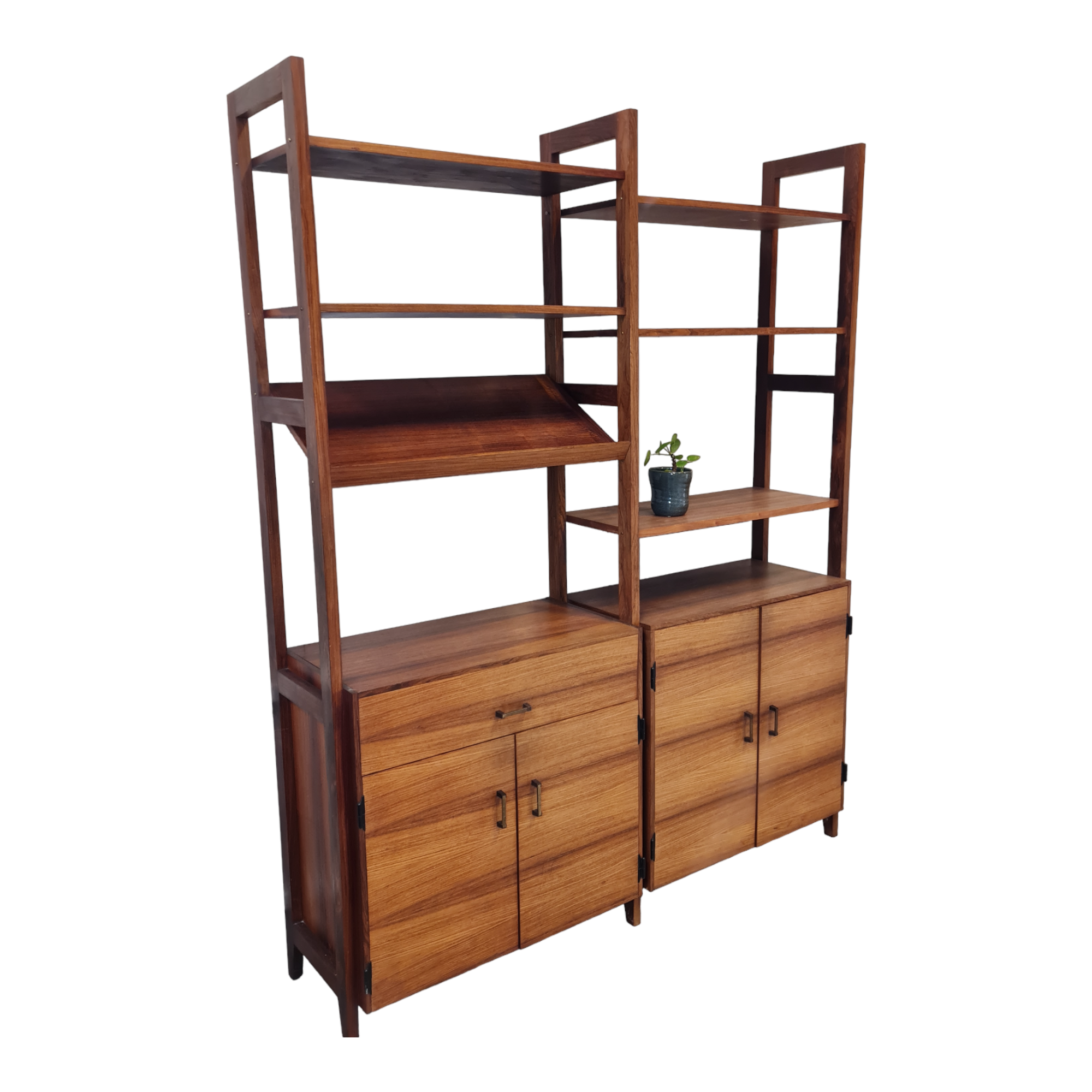Two connected shelves | Rosewood | Danish furniture manufacturer